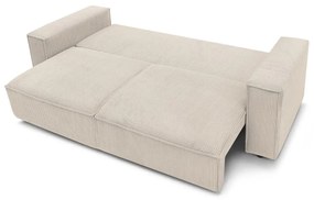 Beżowa sztruksowa rozkładana sofa 245 cm Nihad – Bobochic Paris