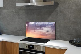 Panel nad Blat Kuchenny Samolot wśród Nocnych Chmur