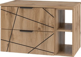 Zestaw wiszących mebli łazienkowych Wood 41, dąb wotan