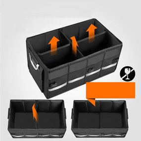 Organizer do bagażnika LEROY, 63L, 60x35x30cm, czarna Monzana