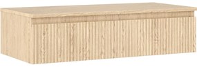 Mexen Rivel szafka łazienkowa podumywalkowa 100 cm z blatem, 1 szuflada, ryflowana , dąb - 91A20-10023-1-BFC81