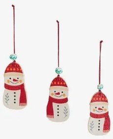 Zestaw 3 Ozdób Świątecznych Z Papier-mâché Naurex Grana - Sklum