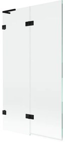 Mexen Lunar L parawan nawannowy 2-skrzydłowy lewy 100 x 150 cm, transparent, czarny - 897L-100-100-70-00-L