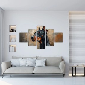 Obraz - Portret Dobrmana (125x70 cm)