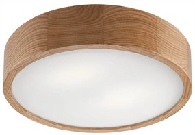 Brązowa lampa sufitowa ze szklanym kloszem ø 37 cm Eveline – LAMKUR