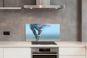 Szklany Panel Nogi w Kolorowych Plamach