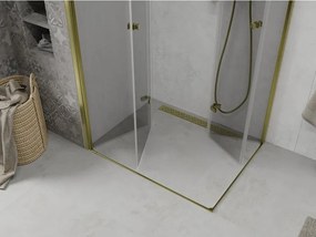 Mexen Lima Duo kabina prysznicowa składana 90 x 80 cm, transparent, złota - 856-090-080-50-00-02