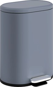 HOMCOM Kosz na śmieci do kuchni 30 l kosz na pedał z pokrywą soft-close, pedał, metalowy, szary, 36,5 X 31 x 61 cm | Aosom PL
