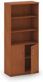 Szafa dwudrzwiowa z półkami MIRELLI, 800 x 400 x 1800 mm, czereśnia