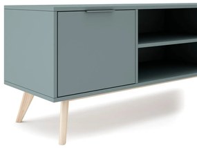 Zielonoszara szafka pod TV 140x53 cm Pisco – Marckeric