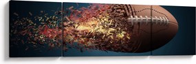 Obraz - Piłka do rugby w akcji (170x50 cm)