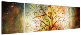 Abstrakcyjny obraz drzewa (170x50 cm)