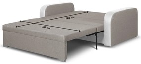 Sofa 2os z funkcją spania CONDI Beżowy/Brązowy