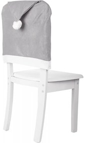 Świąteczny pokrowiec na krzesło SANTA CLAUS szary 1 szt