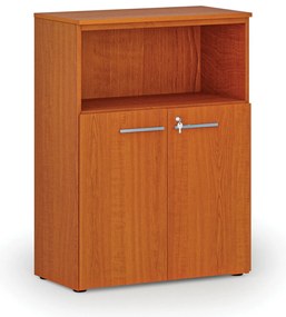 Szafa biurowa kombinowana PRIMO WOOD, 800 x 420 x 1087 mm, wiśnia