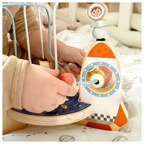 Tooky toy drewniana rakieta pętla motoryczna labirynt