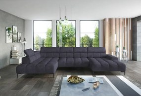 Narożnik PLAZA XL Lewostronny Elektryczna regulacja Tkanina MONOLITH 97 WERSAL