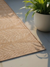 Dywan zewnętrzny dwustronny Duet Liście beżowo-kremowy 200 cm x 290 cm