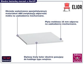 Biały blat łazienkowy 40 cm A1-A52