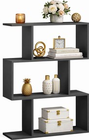 Czarny regał otwarty L3-S08