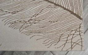 Dywan nowoczesny 3D Anett piórka beżowy 200 cm x 290 cm
