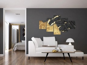 Obraz - Złota struktura N⁰1 (125x70 cm)