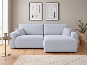 Rozkładany narożnik dwustronny L NORDEN PAROS 250x140 cm, jasnoszary