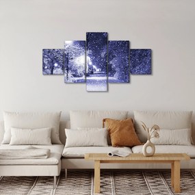 Obraz - Magiczna zimowa noc (125x70 cm)