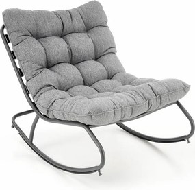 Fotel bujany GATTO szary