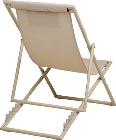Beżowy metalowy leżak ogrodowy Curtis – House Nordic