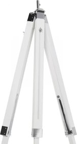 JAGO Lampa podłogowa ze statywem drewnianym, biały mat