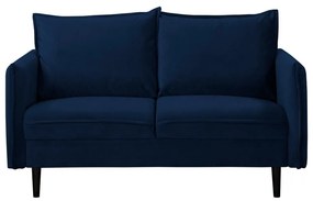 Ciemnoniebieska aksamitna sofa 138 cm Juli – Ropez