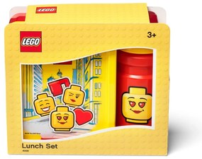 Zestaw żółto-czerwonego pojemnika na lunch i butelki LEGO® Iconic