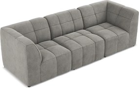 Szara aksamitna sofa 255 cm Aloha – Makamii
