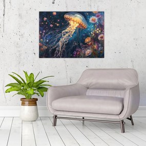 Obraz na szkle - Magiczna meduza (70x50 cm)