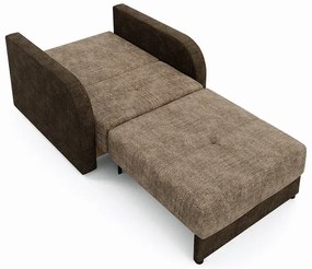 Rozkładana sofa jednoosobowa jasny brąz + ciemny brąz Zofix 4X