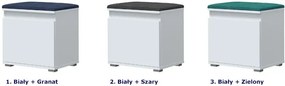 Minimalistyczna szafka na buty biały + granat - Venix 5X