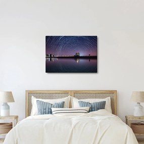 Obraz nocnego nieba z gwiazdami (70x50 cm)