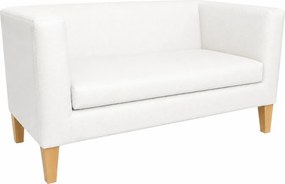 Sofa Monaco : Kolor nogi - Drewno, Kolor tkaniny - EKO-SKÓRA - 10D, Typ tkaniny - Eko-skóra , Wysokość nogi - 20 cm