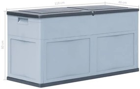 Szaro-czarna skrzynia ogrodowa 320L - Vegi