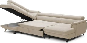 Narożnik RAVEN XL wolnostojący z funkcją spania tkanina Artico 37430 Perłowy WERSAL