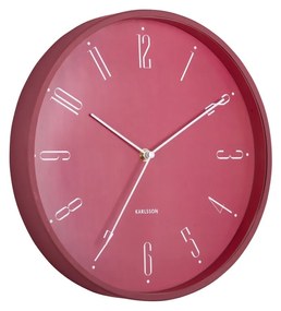 Karlsson 5988RD designerski zegar ścienny wkolorze ciemnoróżowym, średnica 30 cm