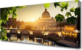 Zdjęcie na płótnie Nowoczesny Most nad Rzeką