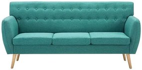 3-osobowa zielona sofa pikowana - Lilia