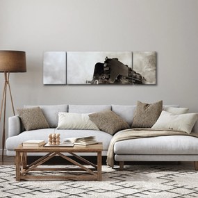 Obraz - Pociąg we mgle (170x50 cm)