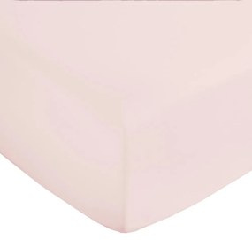 Różowe prześcieradło z satyny bawełnianej z gumką 150x200 cm Cotton Sateen – Bianca