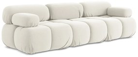 Biała aksamitna sofa modułowa 285 cm Lokua – Makamii