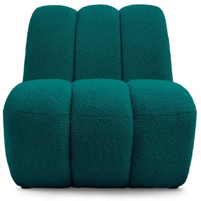 Turkusowy fotel z materiału bouclé Janissaire – Bobochic Paris