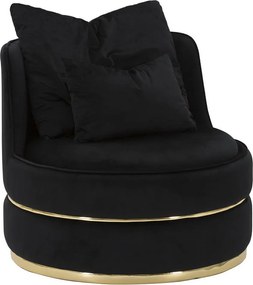 Fotel VKH309, Czarny, 84x84x72 cm, Kendra Home