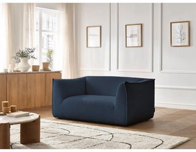 Ciemnoniebieska sofa z materiału bouclé 170 cm Giorgia – Bobochic Paris